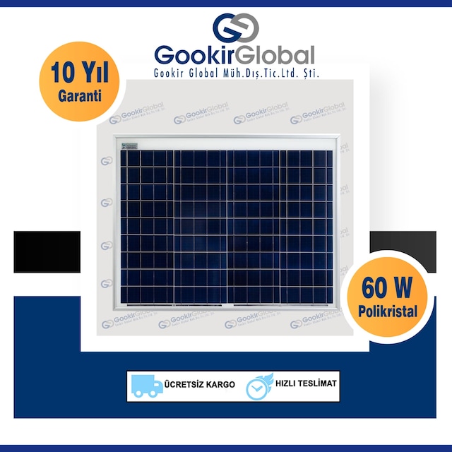 Gesper 60 Watt Polikristal Güneş Paneli-