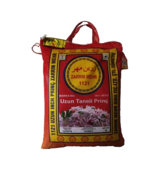 Zarrin Mehr 1121 Uzun Taneli Basmati Kokulu Pirinç 10 KG