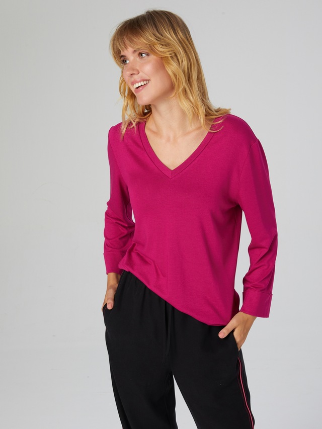 FAİK SÖNMEZ V Yaka Truvakar Kol T-Shirt 63021