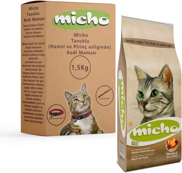 Micho Tavuklu ve Hamsili Yetişkin Kedi Maması 1,5 Kg