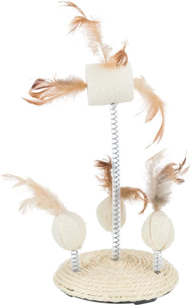 Kedi Oyuncağı Yaylı Toplar, Tüyler 15X30Cm