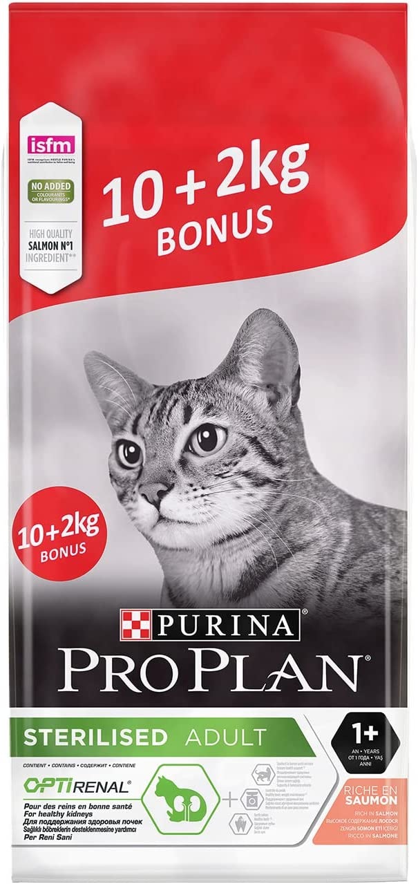 Sterilised Somonlu Kuru Kedi Maması 10 kg +2 kg Hediye