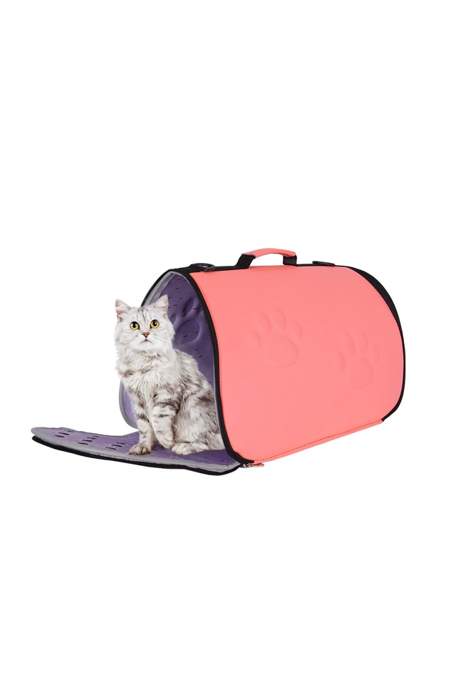 eBavul Katlanabilir Kedi Taşıma Çantası KDKP19019 Fuşya