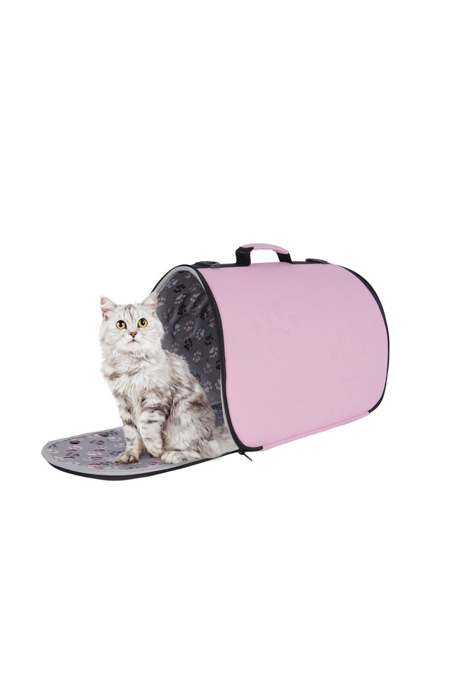 eBavul Katlanabilir Kedi Taşıma Çantası KDKP19019 Pembe