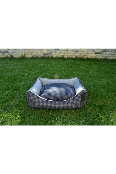 PANDA GRİ DESENLİ MEDİUM KÖPEK YATAĞI 60*50 cm