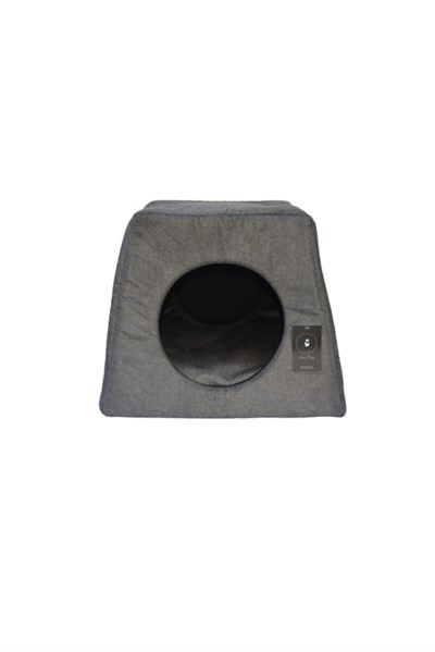 PANDA GRİ ÜÇ FONKSİYONLU KEDİ EVİ