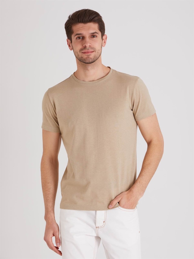 TAŞ BİSİKLET YAKA ERKEK TSHIRT - SLIM FIT