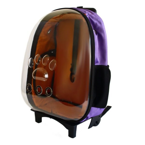Astronot Kedi Köpek Taşıma Çantası Mor