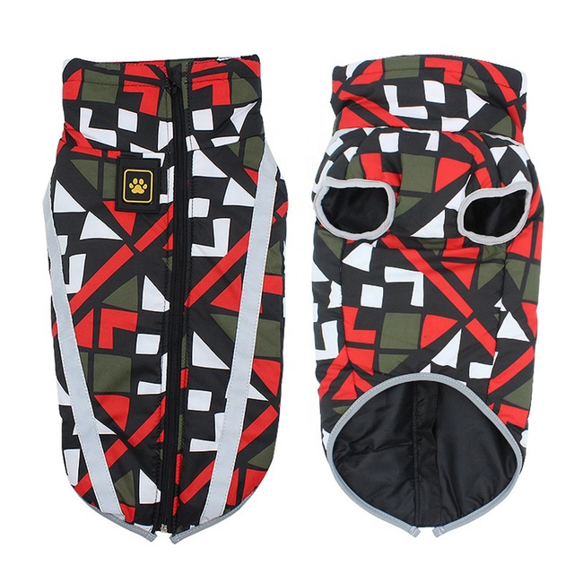 Montero - Üstten Fermuarlı Kamuflajlı Köpek Ceketi - Velvet