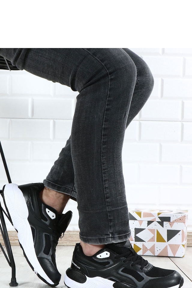 Hammer Jack Siyah Beyaz Erkek Spor Ayakkabı 101 21115-M