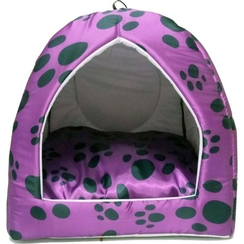 Bio Sand Biosand Pati Desenli Eskimo Kedi Köpek Yatağı Mor