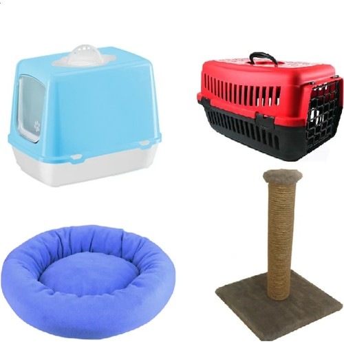 Petzen Kapalı Kedi Tuvaletli 4'lü Set