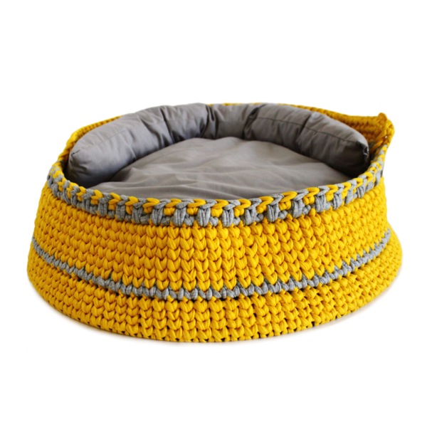 Kedi Yatağı Sarı Gri