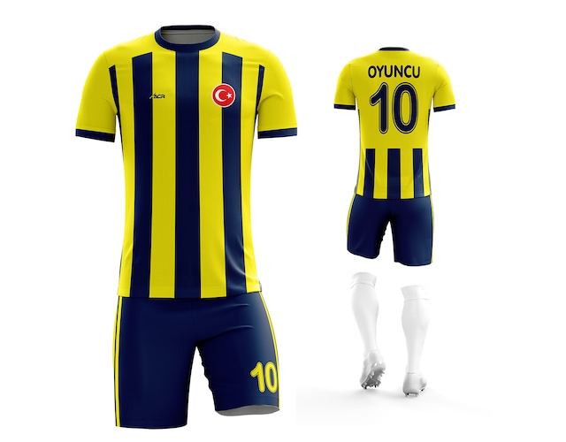 ACR Giyim Kişiye Özel Futbol Forması Sarı Lacivert 2020