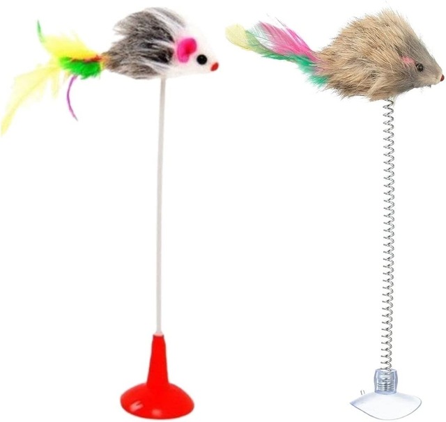 2'li Vantuzlu Fareli Tüylü Hareketli Çanlı ve Esneyen Eğlenceli P