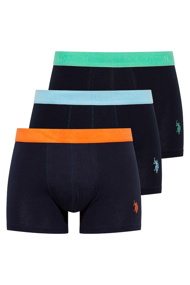 U.S. Polo Assn. Erkek Lacivert 3 lü Boxer