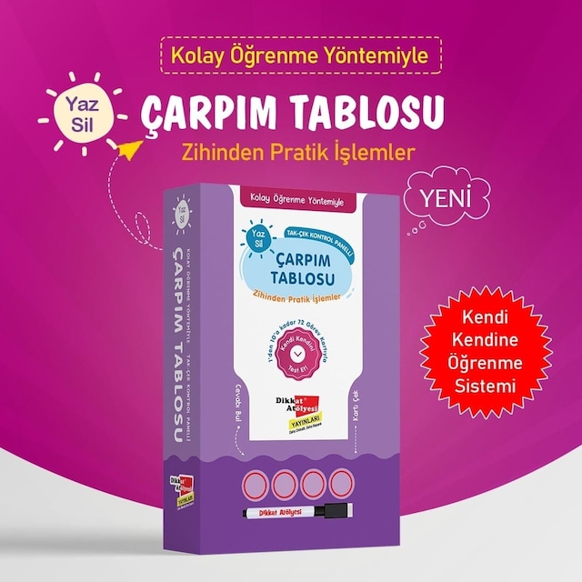 Kolay Öğrenme Yöntemiyle Çarpım Tablosu Dikkat Atölyesi