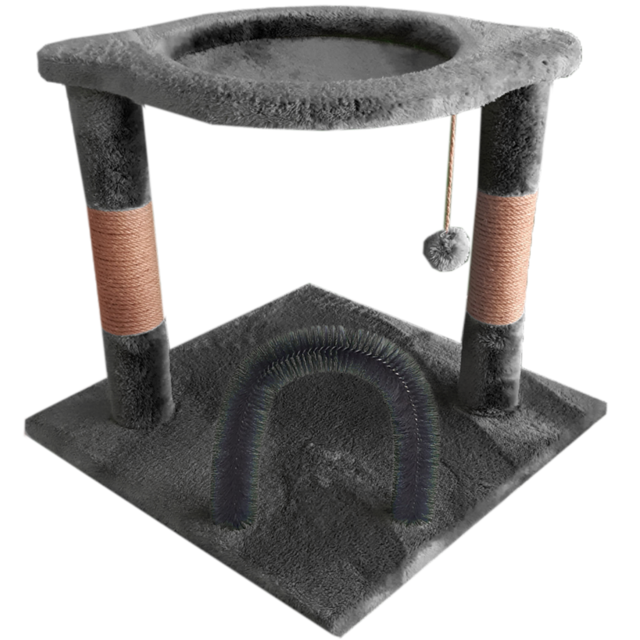 Kedi Kaşınma Fırçalı Hamaklı Tırmalama Tahtası Füme