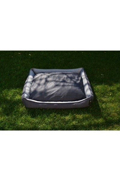 PANDA GRİ DESENLİ LARGE KÖPEK YATAĞI 80*60 cm