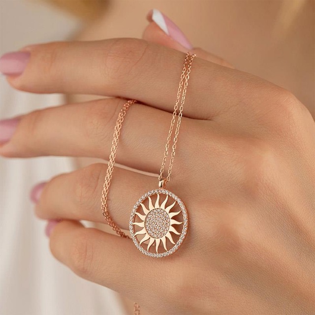 Gümüş Pazarım Güneş Gümüş Kolye