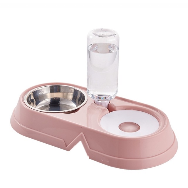 Mikopet Kedi Köpek Mama Su Kabı-Pembe