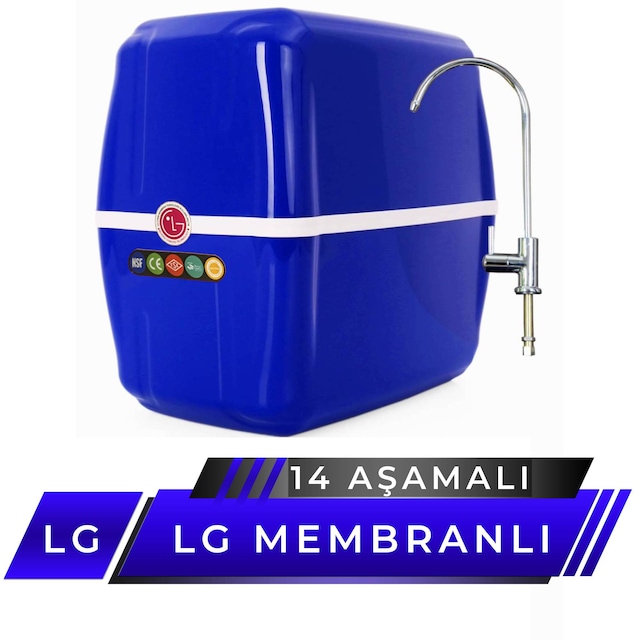 LG Membranlı 14 Aşamalı Alkali Mineral Filtreli Su Arıtma Cihazı