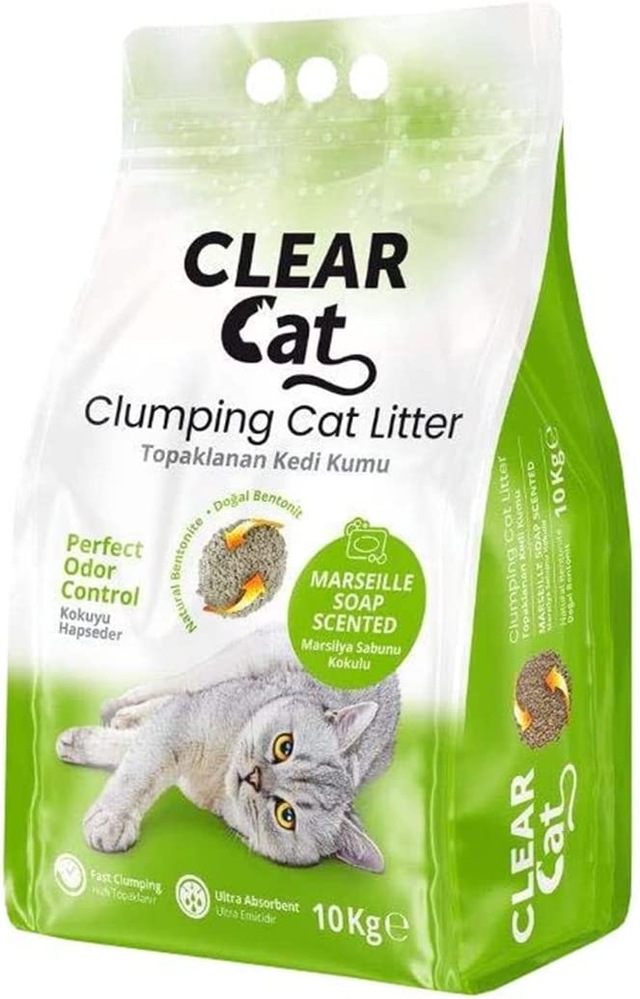 CLEAR CAT MARSİLYA KOKULU KEDİ KUMU 10 KG