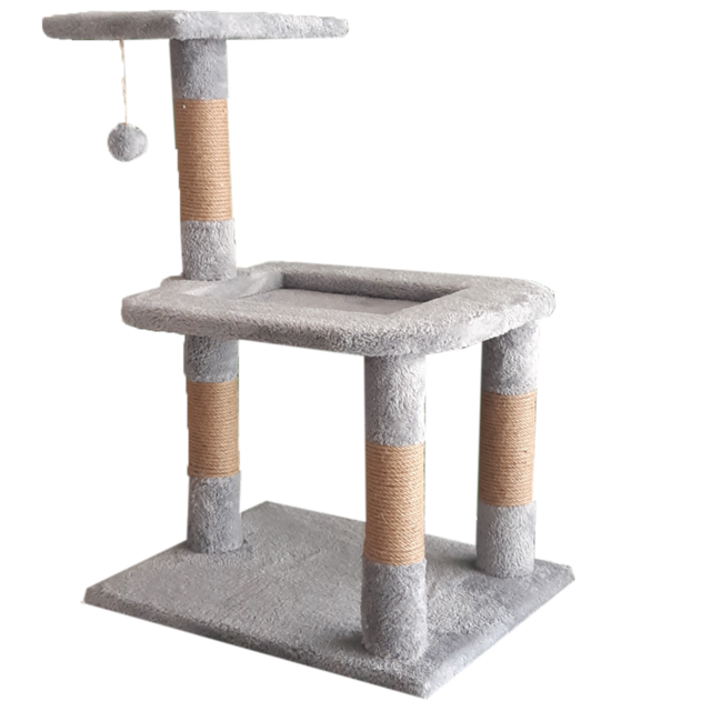 Kedi Yatağı Ve Oyun Alanı Gri