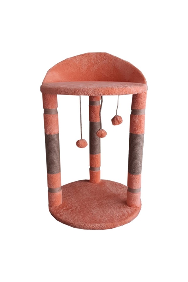 Ponponlu yataklı tırmalama somon 80*50cm - LLY-13