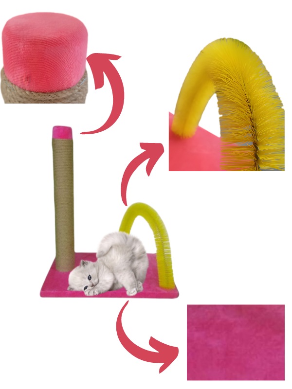 Kedi Tırmalama Ve Kaşıma Tahtası 30*40 Taban 45cm Yükseklik