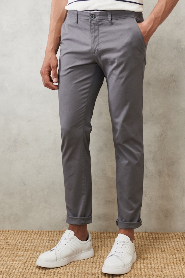 Slim Fit Dar Kesim Yan Cep Chino Pantolon
