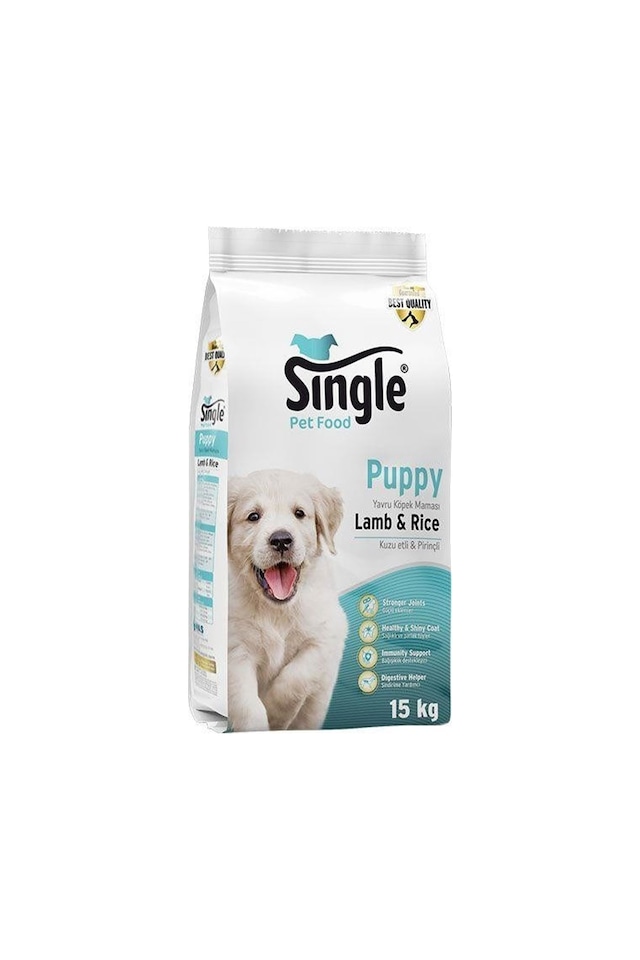 Single Kuzu Etli Yavru Köpek Maması 15 kg