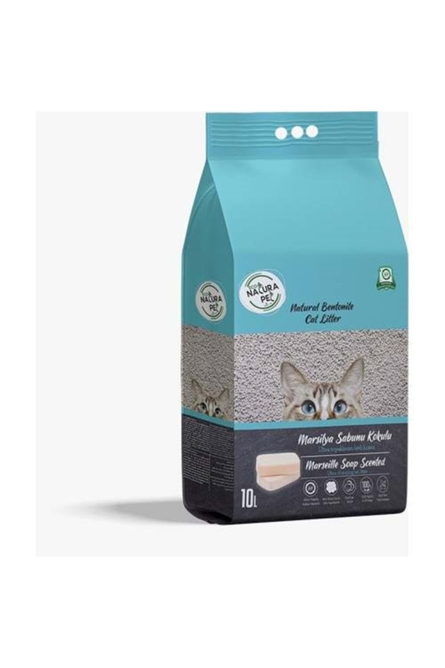 Natura Eco Marsilya Sabunu Kokulu Ince Taneli Kedi Kumu 10 Lt