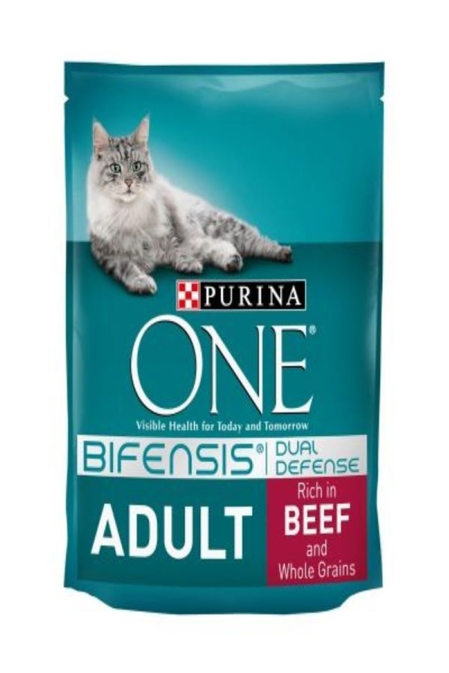 Purina One Adult Cat Beef&whole Grain 8x800g