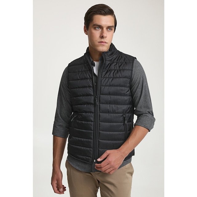 Ds Damat Regular Fit Siyah Yelek Mont Siyah