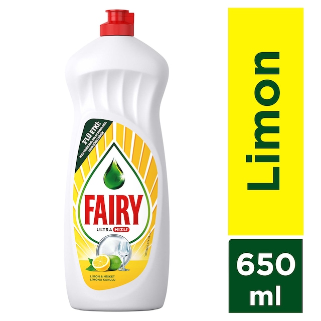 Fairy Temiz & Ferah Sıvı Bulaşık Deterjanı 650 ML Limon Kokulu