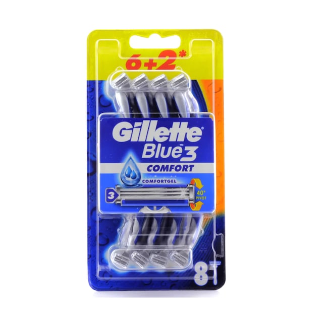 Gillette Blue3 Comfort Kullan-At Tıraş Bıçağı 8'li