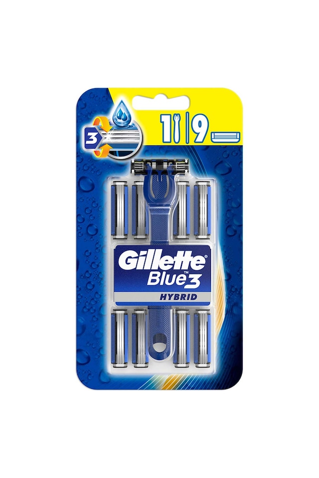 Gillette Blue3 Hybrid Tıraş Makinesi + Yedek Başlık 9'lu