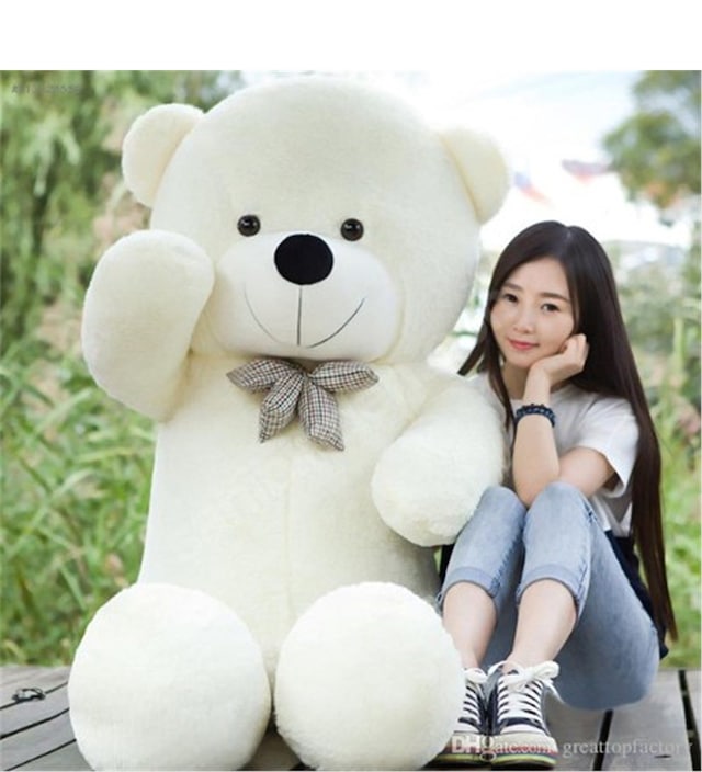 Kuki Oyuncak 150 CM Büyük Beyaz Peluş Ayı