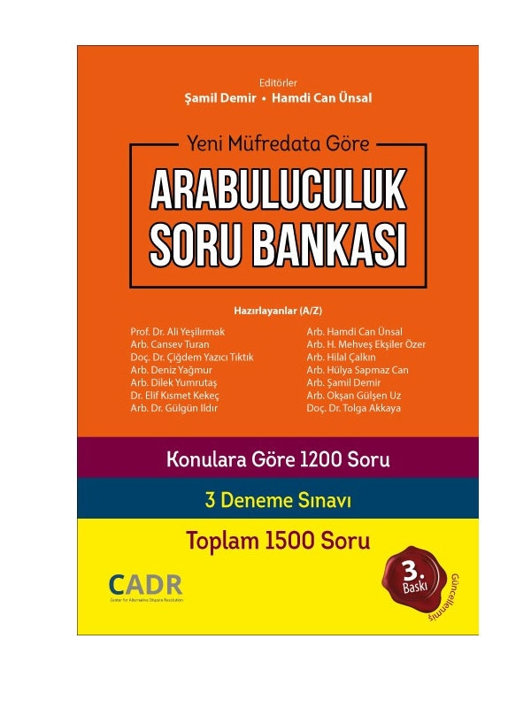 2022 Arabuluculuk Soru Bankası ve 3 Deneme Sınavı Şamil Demir