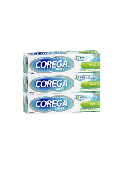 Corega Protez Yapıştırıcı Naneli Krem 3 x 40 G