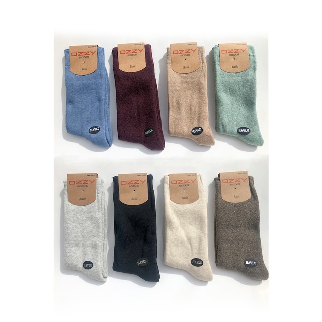 8 Çift Kadın Havlu Soket Çorap Kışlık Dayanıklı Topuk Ve Burun-36 - 40