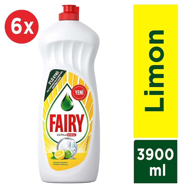 Fairy Limon Kokulu Sıvı Bulaşık Deterjanı 6 x 650 ML