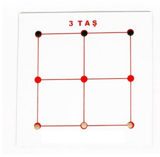 Üç Taş Zeka Oyunu Ahşap