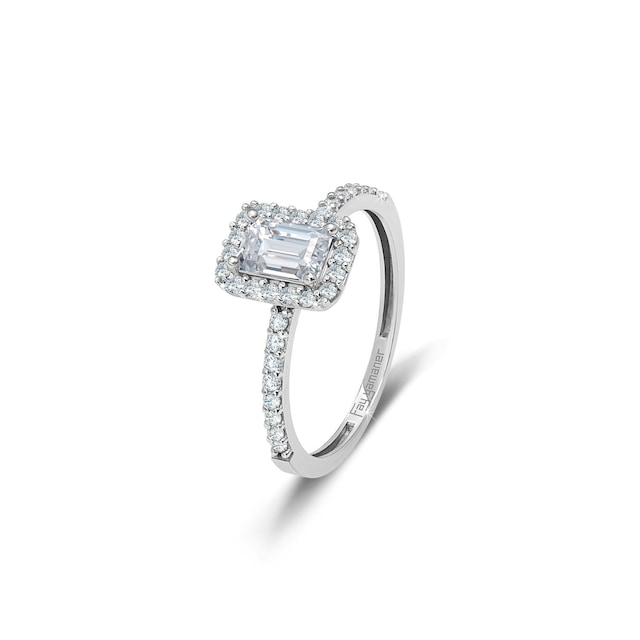 Özel Tasarım Altın Baget Yüzük (Sarı/Beyaz Altın Seçeneği) (549472616)