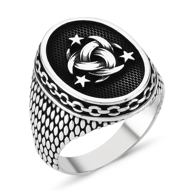 925 Ayar Gümüş Teşkilatı Mahsusa Gümüş Erkek Yüzük