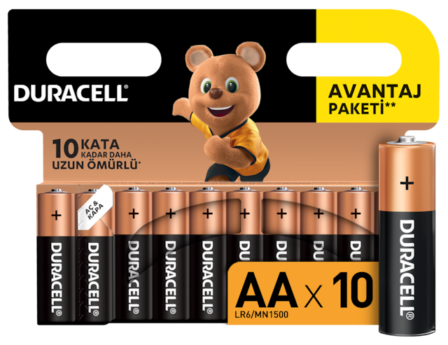 Duracell LR6/MN1500 Blister AA Kalem Pil 10'lu
