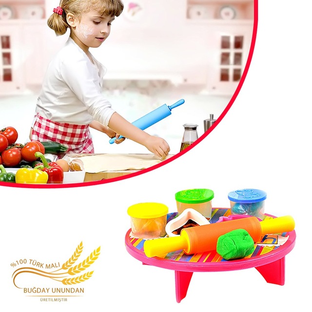 Oklavalı Buğday Unu Oyun Hamuru Seti - Play Dough