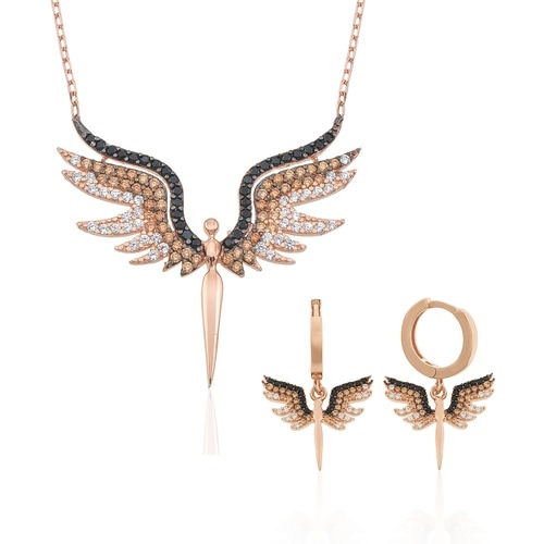 Gümüş Pazarım Mikail Kılıcı Küpe Kolye Kombini