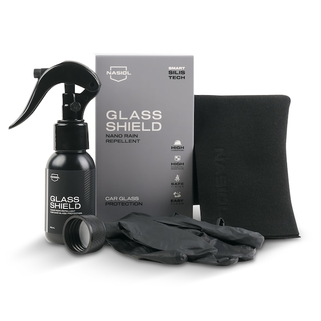 Nasiol GlasShield Araç Nano Yağmur Kaydırıcı ve Su İtici Sprey 50 ML 2 Yıl Etkili Cam Koruma